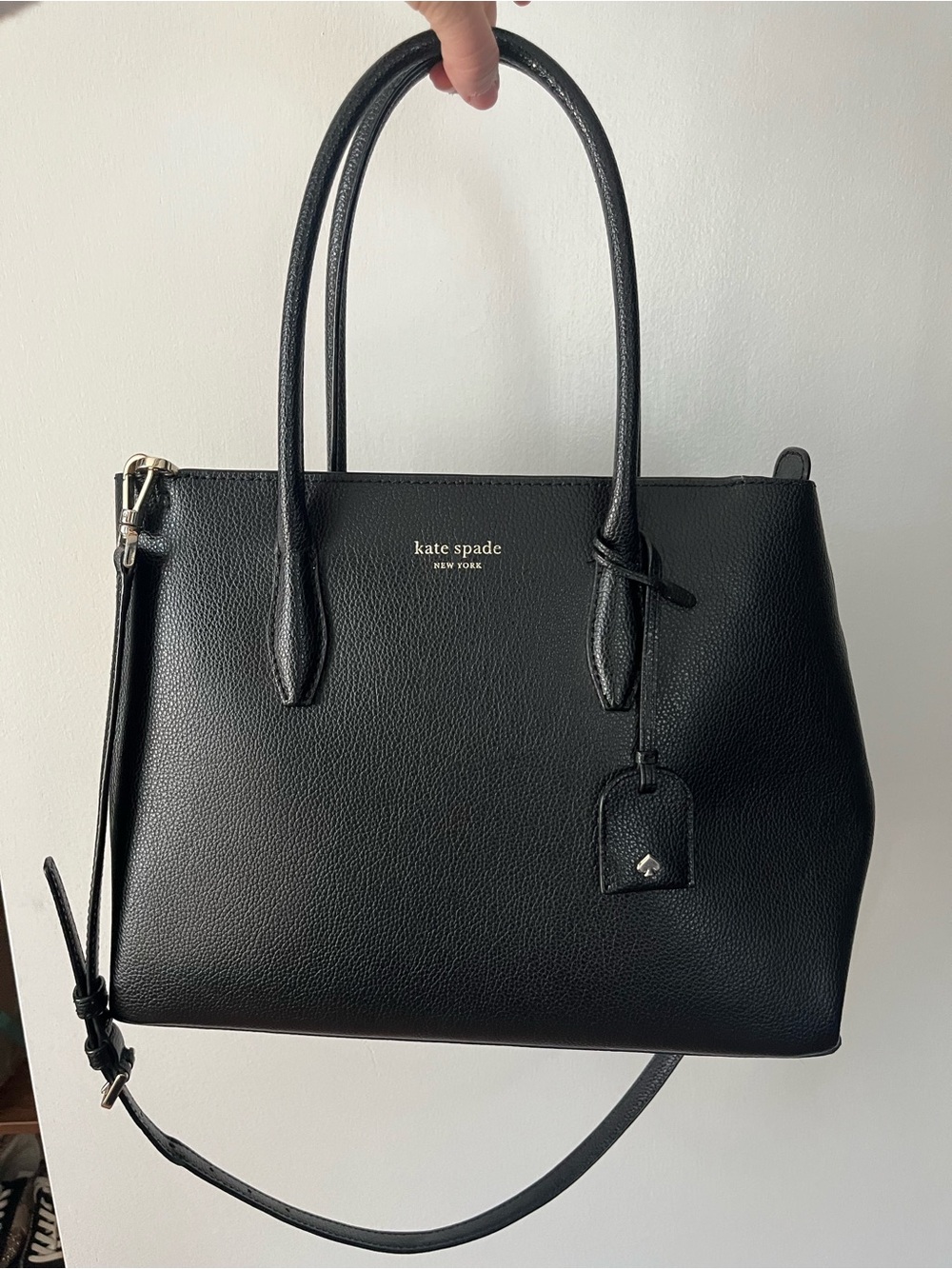 Kate Spade New York Black Leather Tote Bag